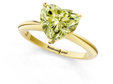 Yellow gold Fancy Yellow Heart Cut Diamond Solitaire Ring with Six-Prong Setting and Classic Band_243