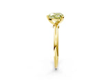 Yellow gold Fancy Yellow Heart Cut Diamond Solitaire Ring with Six-Prong Setting and Classic Band_244
