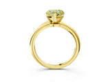 Yellow gold Fancy Yellow Heart Cut Diamond Solitaire Ring with Six-Prong Setting and Classic Band_245