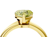 Yellow gold Fancy Yellow Heart Cut Diamond Solitaire Ring with Six-Prong Setting and Classic Band_246