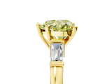 Yellow gold Fancy Yellow Heart  Cut Diamond Solitaire Ring with Tapered Baguette Accents and Four-Prong Setting_62