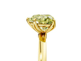 Yellow gold Fancy Yellow Heart Cut Diamond Solitaire Ring with Thin Band and Prong Setting_17