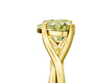 Yellow gold Fancy Yellow Heart Cut Diamond Solitaire Twist Band Prong Setting Ring_72