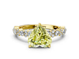 Yellow gold Fancy Yellow Heart Cut Diamond Solitaire with Side Stones, Pave Band, Four-Prong Setting_117