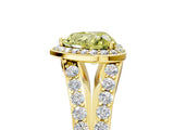 Yellow gold Fancy Yellow Heart Cut Diamond Split Shank Halo Ring with Four-Prong Setting_62