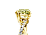 Yellow gold Fancy Yellow Heart  Cut Diamond Twist Band Solitaire with Prong Setting_60