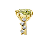 Yellow gold Fancy Yellow Heart  Cut Diamond Vine Band with Four-Prong Setting_62