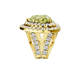 Yellow gold Fancy Yellow Heart  Cut Double Halo Split Shank Diamond Ring with Prong Setting_54