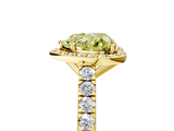 Yellow gold Fancy Yellow Heart  Cut Halo Diamond Engagement Ring with Pave Band and Four-Prong Setting_33