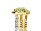 Yellow gold Fancy Yellow Heart  Cut Halo Diamond Engagement Ring with Split Shank and Four-Prong Setting_25