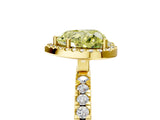 Yellow gold Fancy Yellow Heart Cut Halo Diamond Pave Band with Prong Setting_5