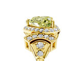 Yellow gold Fancy Yellow Heart Cut Halo Diamond Split Shank Engagement Ring with Four-Prong Setting_5