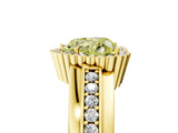 Yellow gold Fancy Yellow Heart  Cut Halo Pave Band Four-Prong Ring_54