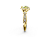 Yellow gold Fancy Yellow Heart  Cut Halo Pave Band Four-Prong Setting Ring_22