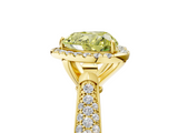 Yellow gold Fancy Yellow Heart  Cut Halo Pave Band Four-Prong Setting Ring_25