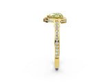 Yellow gold Fancy Yellow Heart  Cut Halo Pave Split Shank Prong Setting Ring_34