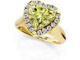 Yellow gold Fancy Yellow Heart  Cut Halo Solitaire Engagement Ring with Square Band and Four-Prong Setting_68