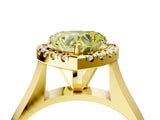 Yellow gold Fancy Yellow Heart  Cut Halo Solitaire Engagement Ring with Square Band and Four-Prong Setting_71