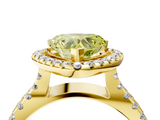 Yellow gold Fancy Yellow Heart  Cut Halo Split Shank Pave Set Ring_67