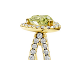 Yellow gold Fancy Yellow Heart  Cut Halo Split Shank Pave Set Ring_68