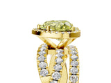 Yellow gold Fancy Yellow Heart  Cut Halo Split Shank Prong Setting Ring_17