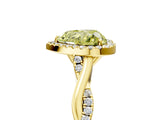 Yellow gold Fancy Yellow Heart Cut Halo Twist Band with Four-Prong Setting_17