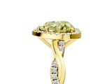 Yellow gold Fancy Yellow Heart  Cut Halo Twisted Band Four-Prong Ring_24
