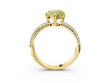 Yellow gold Fancy Yellow Heart  Cut Pave Diamond Engagement Ring with Channel Set Band and Four-Prong Setting_23