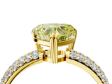Yellow gold Fancy Yellow Heart  Cut Pave Diamond Engagement Ring with Channel Set Band and Four-Prong Setting_24