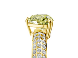 Yellow gold Fancy Yellow Heart  Cut Pave Diamond Engagement Ring with Channel Set Band and Four-Prong Setting_25