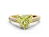 Yellow gold Fancy Yellow Heart Cut Solitaire Cathedral Diamond Engagement Ring with Channel-Set Band and Four-Prong Setting_3