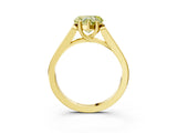 Yellow gold Fancy Yellow Heart Cut Solitaire Cathedral Diamond Engagement Ring with Channel-Set Band and Four-Prong Setting_6