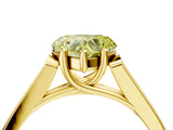 Yellow gold Fancy Yellow Heart Cut Solitaire Cathedral Diamond Engagement Ring with Channel-Set Band and Four-Prong Setting_7