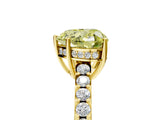 Yellow gold Fancy Yellow Heart Cut Solitaire Diamond Engagement Ring with Pavé Band and Six-Prong Setting_17