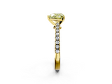 Yellow gold Fancy Yellow Heart  Cut Solitaire Diamond Engagement Ring with Pave Band and Four-Prong Setting_165