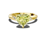 Yellow gold Fancy Yellow Heart Cut Solitaire Diamond Engagement Ring with Twisted Pave Band and Four-Prong Setting_3