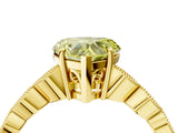 Yellow gold Fancy Yellow Heart Cut Solitaire Diamond Ring with Infinity Twist Band and Four-Prong Setting_4