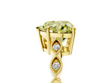Yellow gold Fancy Yellow Heart Cut Solitaire Diamond Ring with Infinity Twist Band and Four-Prong Setting_5