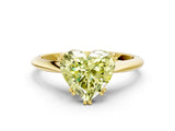 Yellow gold Fancy Yellow Heart Cut Solitaire Diamond Ring with Six-Prong Setting and Classic Band_12