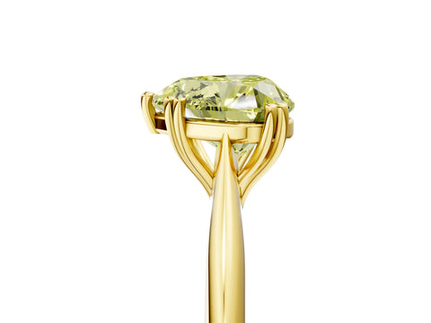 Yellow gold Fancy Yellow Heart Cut Solitaire Diamond Ring with Six-Prong Setting and Classic Band_5