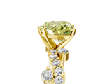 Yellow gold Fancy Yellow Heart  Cut Solitaire Diamond Twisted Band with Pave Setting_64