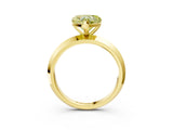 Yellow gold Fancy Yellow Heart  Cut Solitaire Engagement Ring with Flat Band and Four-Prong Setting 3