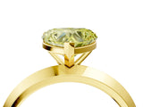 Yellow gold Fancy Yellow Heart  Cut Solitaire Engagement Ring with Flat Band and Four-Prong Setting 4