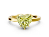 Yellow gold Fancy Yellow Heart  Cut Solitaire Engagement Ring with Four-Prong Setting on a Classic Band_19