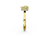 Yellow gold Fancy Yellow Heart  Cut Solitaire Engagement Ring with Four-Prong Setting on a Classic Band_21