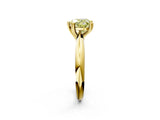 Yellow gold Fancy Yellow Heart  Cut Solitaire Engagement Ring with Tapered Band and Four-Prong Setting 3