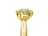 Yellow gold Fancy Yellow Heart  Cut Solitaire Engagement Ring with Tapered Band and Four-Prong Setting
