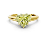 Yellow gold Fancy Yellow Heart Cut Solitaire Engagement Ring with Tapered Band and Four-Prong Setting_3
