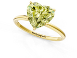 Yellow gold Fancy Yellow Heart  Cut Solitaire Engagement Ring with Thin Band and Four-Prong Setting_4