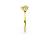 Yellow gold Fancy Yellow Heart  Cut Solitaire Engagement Ring with Thin Band and Four-Prong Setting_5